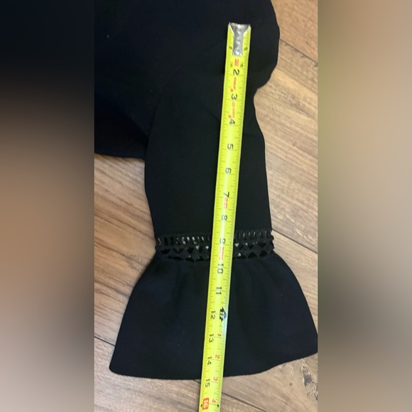 Eliza J Black Fit-and-Flare Dress with Fluted Sleeves - Picture 6 of 7